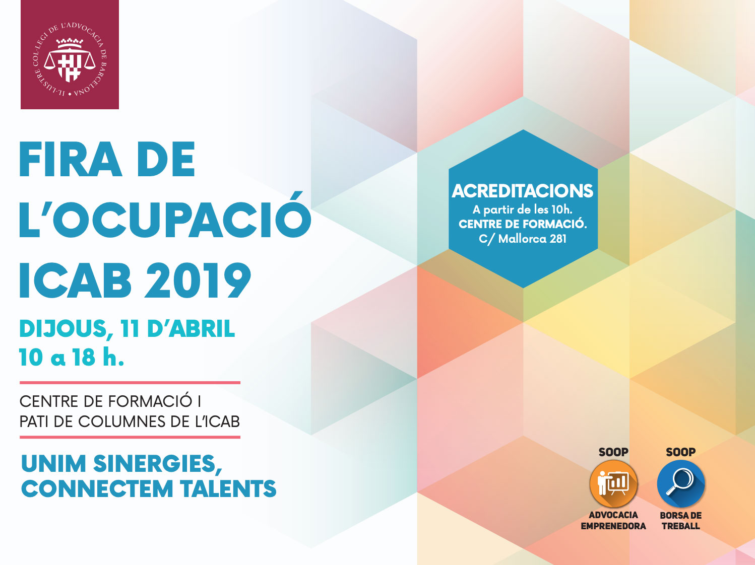 Augusta Abogados estará presente el 11 de abril en la Feria del Empleo del ICAB